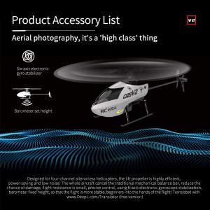 C129V2 Helicopter Toy Altitude Holding 360 Degrees Roll Remote Control Drone