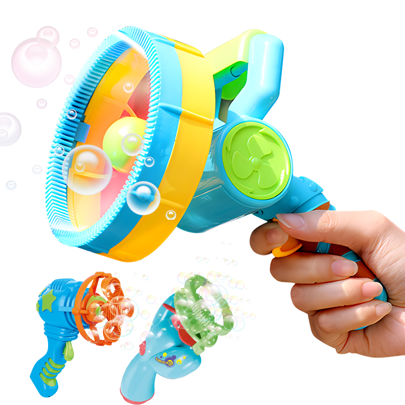 Outdoor Summer Beach Kids Electric Handheld Bubble Blowing Gun Children Party Fun Gifts Plastic Bubble Toys for Toddlers