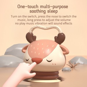 Baby Early Education Musical Toy Newborn Sleep Soothing Hanging Instrument Toy Cute Cartoon Elephant Elk Lion Accordion Toy