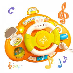 Baby Gift Plastic Early Education Acousto-Optic Car Driving Steering Wheel Toys Kids Simulation Musical Steering Wheel Toy