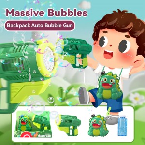 Cartoon Dinosaur/ Whale/ Unicorn Design Electric Backpack Bubble Gun Toys for Kids Summer Outdoor Activities