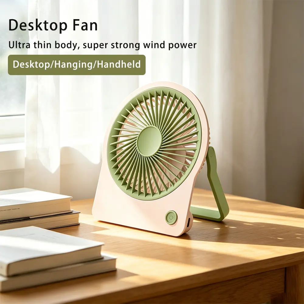 1200mAh Adjustable Silent Portable Fan – Quiet Operation for Office & Travel
