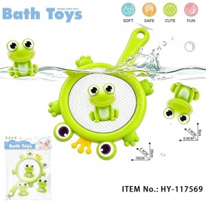 Cartoon Bath Scoop & Catch Set – Duck Frog Ocean Floating Animals for Toddlers
