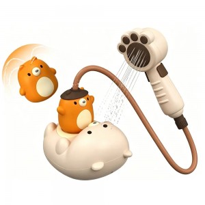 Splashing Water Bear Bath Toy Set – Shower Head & 3 Little Bears for Bathtub Fun