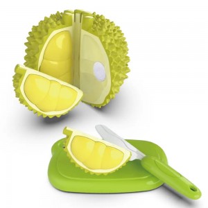 Realistic Durian Cutting Play Set – Pretend Fruit Toy with Shell & Knife