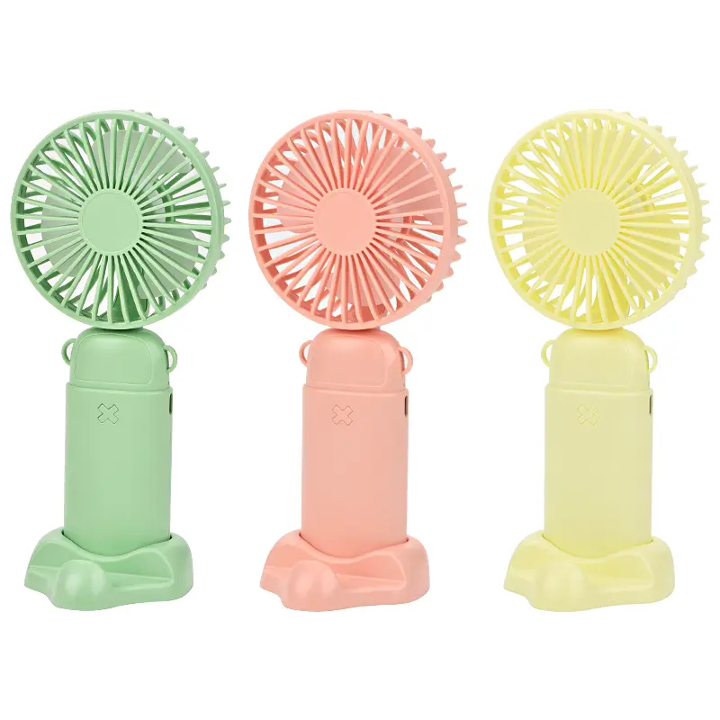 3-in-1 Portable Fan with 1200mAh Battery, 3-Speed, 90° Adjustable & DIY Stickers