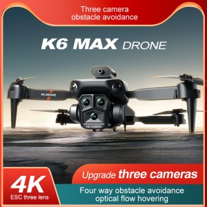 K6 Max Remote Control Quadcopter G-Sensor Stunt Rolling Flying Toys Four Sides Avoiding Obstacles RC Drone Toy with 3 Camera