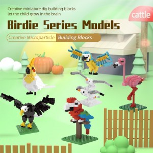 98-218 PCS Flamingo Parrot STEM Educational Toys Bird Building Blocks Set for Kids Creative Learning Gift