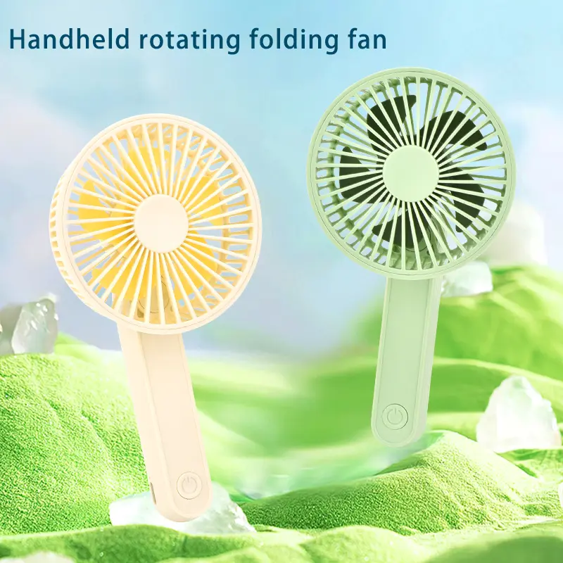 3-Speed Foldable Portable Fan 500mAh USB Recharge with Lanyard
