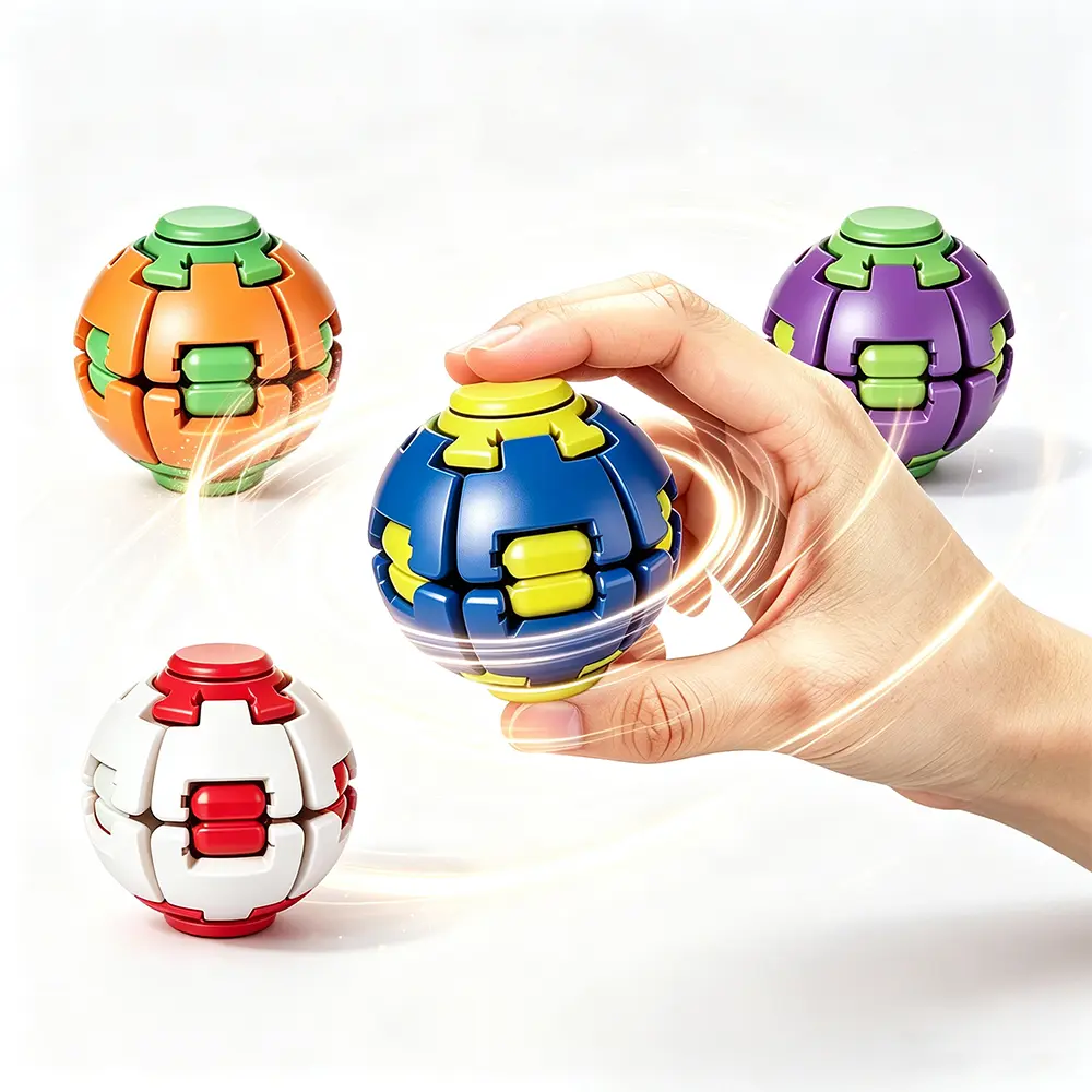 Press-Deform & Spin Fidget Toy, 24-Pack Display Box for Stress Relief, Focus Training