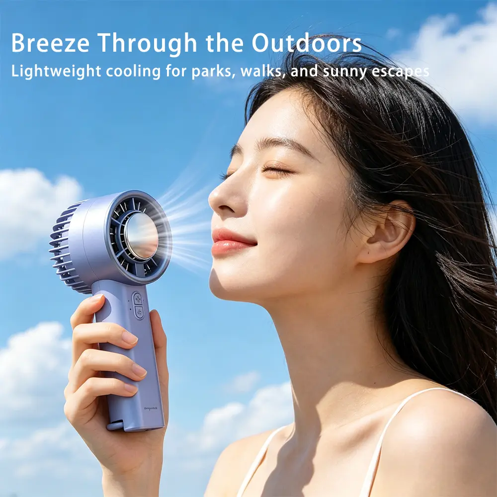 2-in-1 Portable Fan with Ice Compress Mode & Multi-Speed