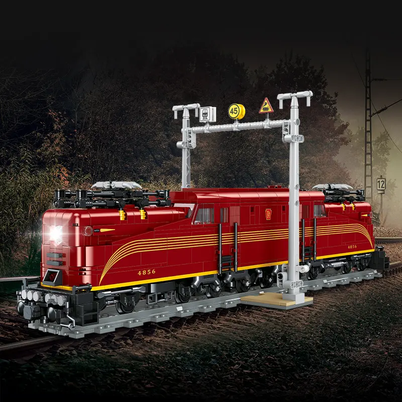 1444PCS Electric Locomotive Building Blocks with LED Lights – Steam Train Model Kit