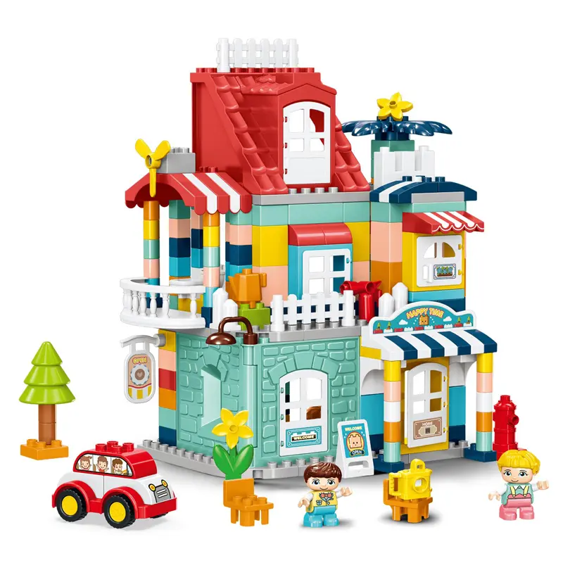 202-Piece Villa Building Set with Stickers Manual STEAM Educational Toy Fine Motor Skills Training Kids