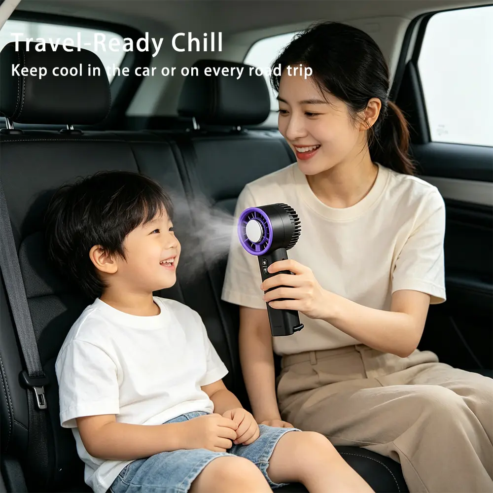 2-in-1 Portable Fan with Ice Compress Mode & Multi-Speed