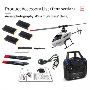 C129V2 Helicopter Toy Altitude Holding 360 Degrees Roll Remote Control Drone