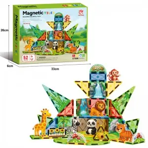 Forest Animal Magnetic Tiles Building Blocks for STEAM Education – 27/40/52pcs Educational Toys
