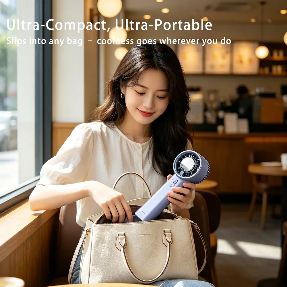 2-in-1 Portable Fan with Ice Compress Mode & Multi-Speed