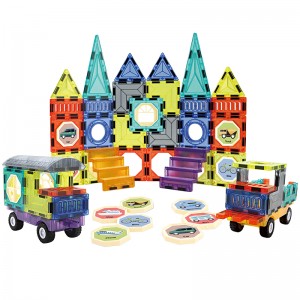 3D Construction Magnetic Tiles Building Blocks Toys for Children Brilliant Light Shadow Color Perception