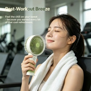 2-in-1 Fan & Phone Holder, 3-Speed USB Rechargeable, Quiet Portable Cooling