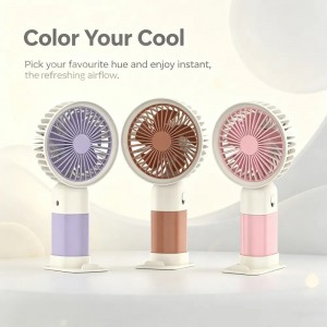 2-in-1 Fan & Phone Holder Fixed Speed USB Rechargeable Quiet Portable