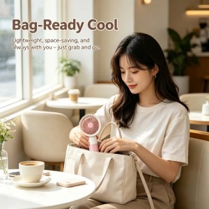 2-in-1 Fan & Phone Holder Fixed Speed USB Rechargeable Quiet Portable