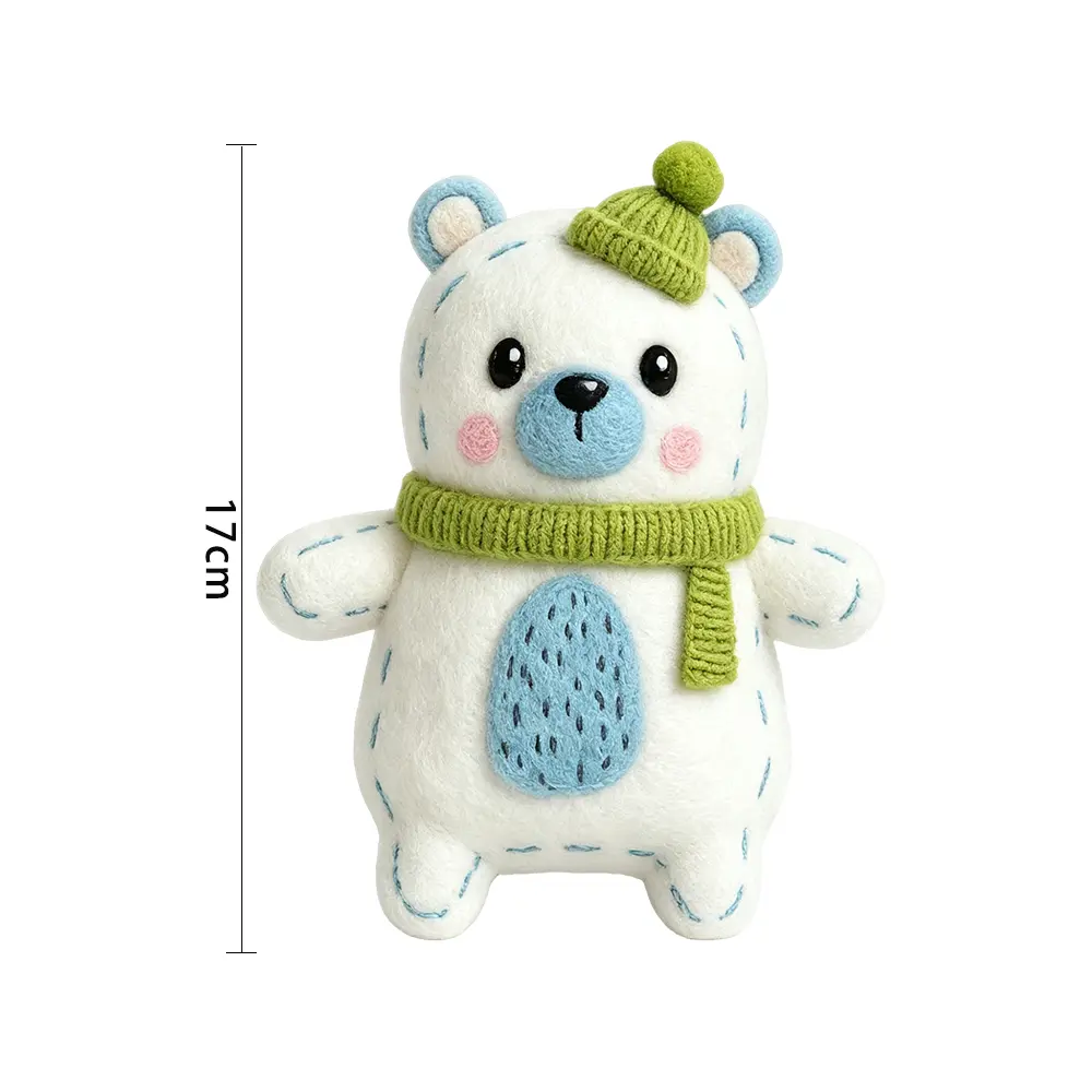 8 Cartoon Animal Sewing Craft Kit – DIY Felt Plush Toy Set for Kids Fine Motor Skills