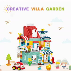 202-Piece Villa Building Set with Stickers Manual STEAM Educational Toy Fine Motor Skills Training Kids