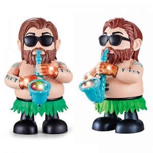 Sax Player Uncle Electric Sway Walking Dancing Saxophonist Toy with Light & Music for Kids Entertainment Gift