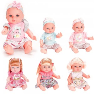 12 Inch Soft Vinyl Baby Doll with Bottle – Pretend Play Toy for Kids