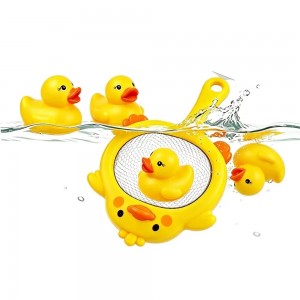 Cartoon Bath Scoop & Catch Set – Duck Frog Ocean Floating Animals for Toddlers
