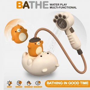 Splashing Water Bear Bath Toy Set – Shower Head & 3 Little Bears for Bathtub Fun