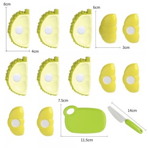 Realistic Durian Cutting Play Set – Pretend Fruit Toy with Shell & Knife