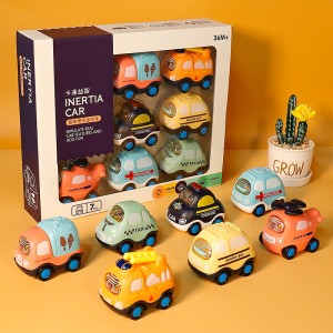 Children Cartoon Inertia Vehicle Funny Coasting Car Voiture De Jouet Spielzeugauto Toddler Plastic Friction Power Toy Car Set