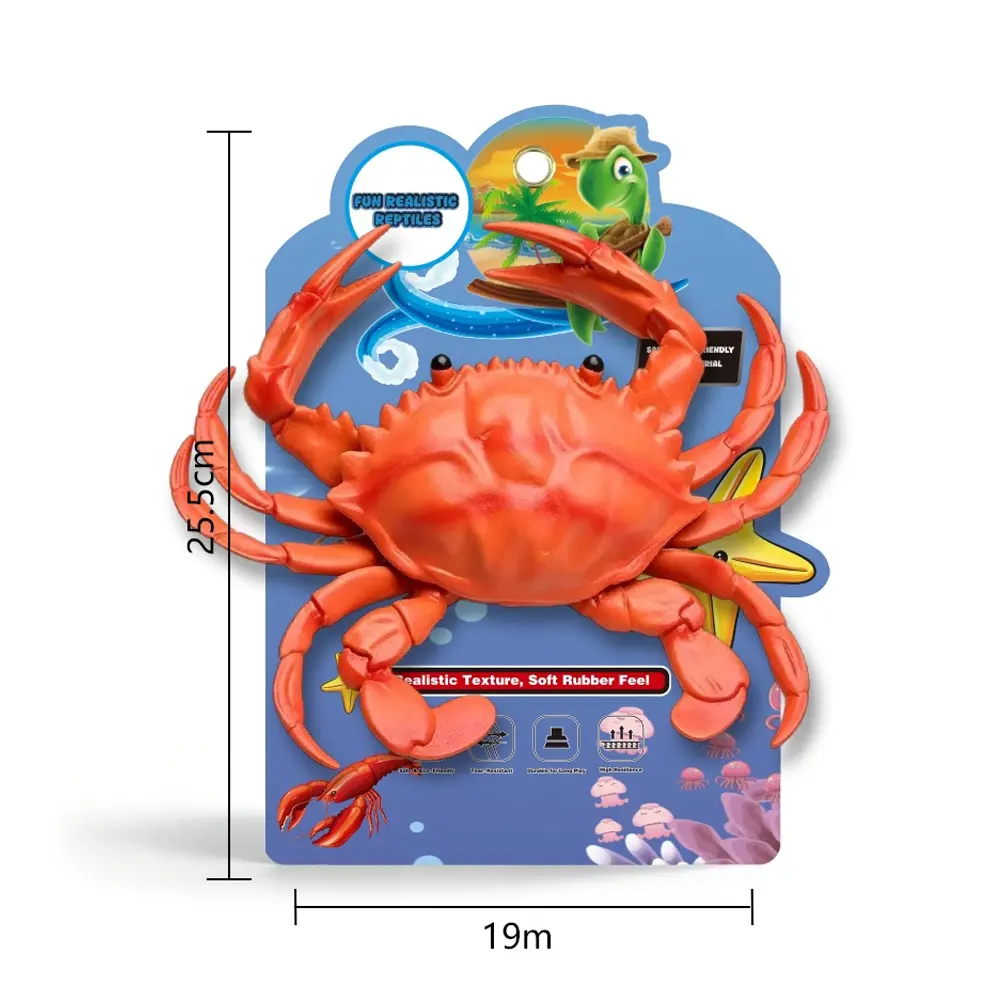 Crab & Lobster Squeaky Squeeze Toys – Realistic Ocean Animal Stress Reliever for Kids
