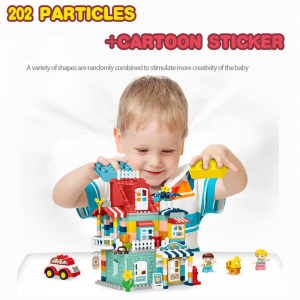 202-Piece Villa Building Set with Stickers Manual STEAM Educational Toy Fine Motor Skills Training Kids