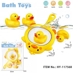 Cartoon Bath Scoop & Catch Set – Duck Frog Ocean Floating Animals for Toddlers
