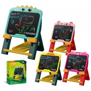 4 Cartoon Animal Stand LCD Drawing Tablets – Dinosaur, Bunny, Bear, Duck with Stylus Storage