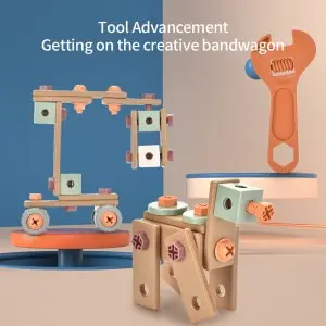 144PCS Kids Tool Set with Electric Screwdriver – Portable Storage Box DIY Construction Toy144PCS Kids Tool Set with Electric Screwdriver – Portable Storage Box DIY Construction Toy