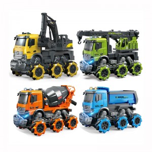 Multifunctional City Construction Excavator Crane Concrete Mixers Dump Truck Boy Remote Control Mechanical Engineering Truck Toy