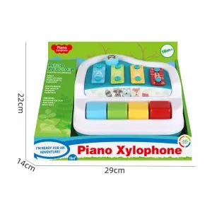 2-in-1 Piano Xylophone Toy for Baby 6-24 Months – Non-Toxic Musical Early Learning Gift