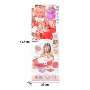 12 Inch Soft Vinyl Baby Doll with Bathtub & Feeding Set – Pretend Care Play