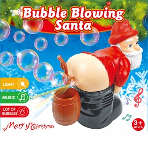 Barnens elektriska automatiska jultomte-bubbelmaskinleksaker med ljus och musik, utomhuskul och festlig presentidé, julskämt