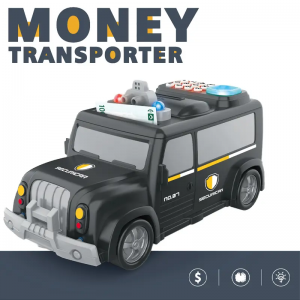 Fingerprint Password Car Piggy Bank with Lights Music 3 Vehicle Designs Financial Education Toy Kids Money Saving Bank