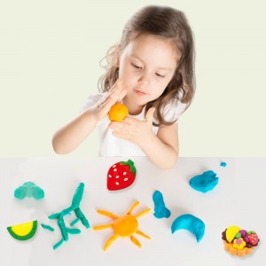 4 Tubs Colored Plasticine and Modeling Tools Kit Children Educational DIY Waffle Making Mold Play Dough Set for Kids Ages 3+