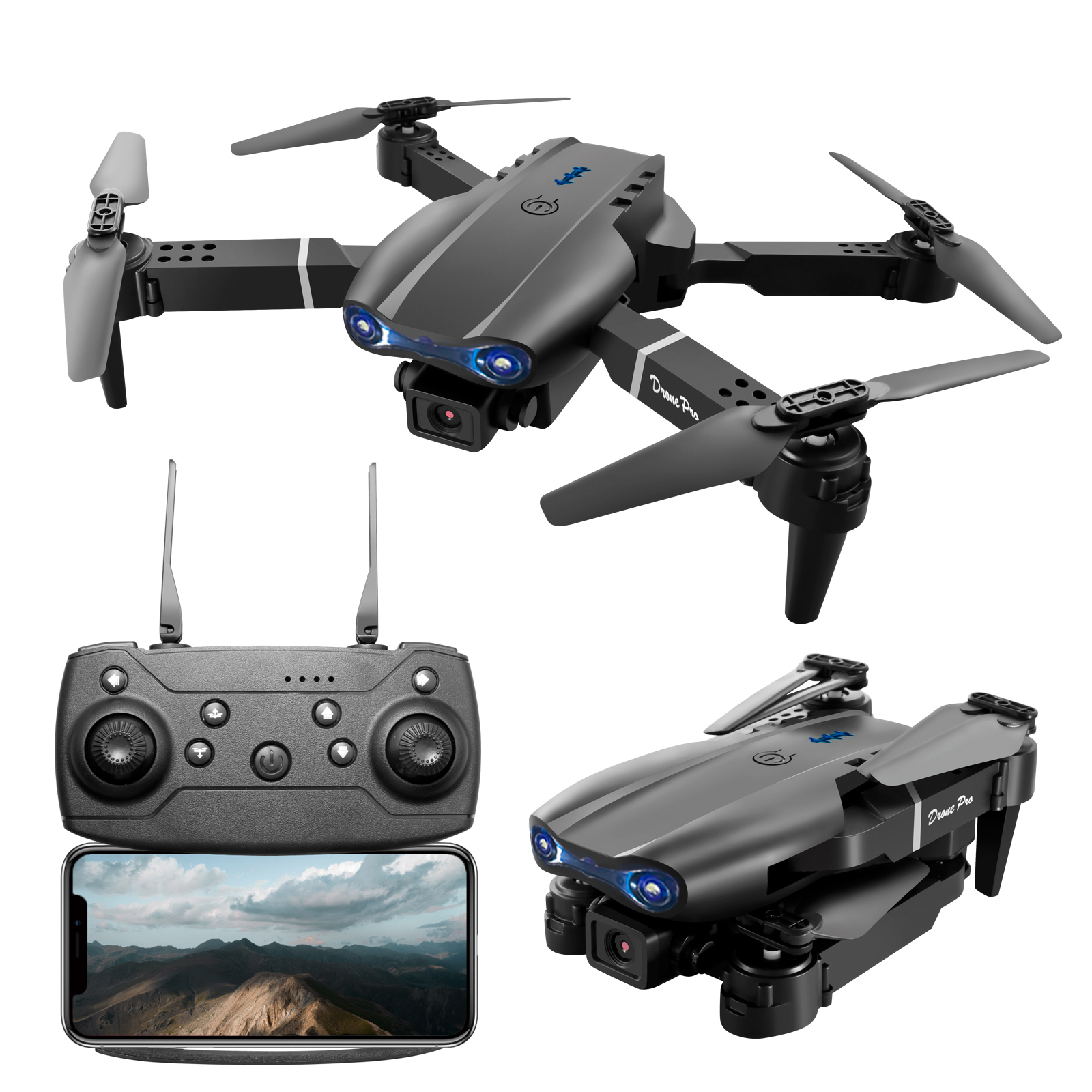 6-osni žiroskop daljinski upravljalnik kvadrokopter z zadrževanjem višine HD kamera UAV igrača tristransko izogibanje oviram zložljiv K3 E99 dron