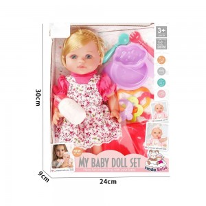 12 Inch Soft Vinyl Baby Doll with Feeding Set – Pretend Play for Kids