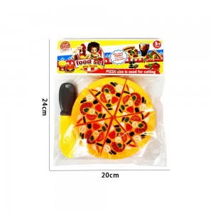 Realistic Pizza Cutting Set with 6 Slices & Toy Knife – Pretend Play Food for Kids