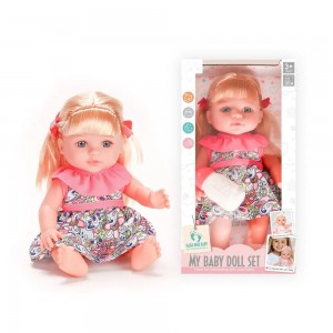 12 Inch Soft Vinyl Baby Doll with Bottle – Pretend Play Toy for Kids