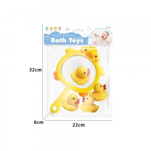 Cartoon Bath Scoop & Catch Set – Duck Frog Ocean Floating Animals for Toddlers