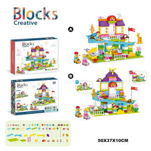 City Building Blocks Creative Town Garden Castle Play Set STEAM Educational Toys for Kids Children